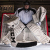 Lifestyle Shot of Female Hockey Goalie Wearing Shock Doctor Pelvic Protector