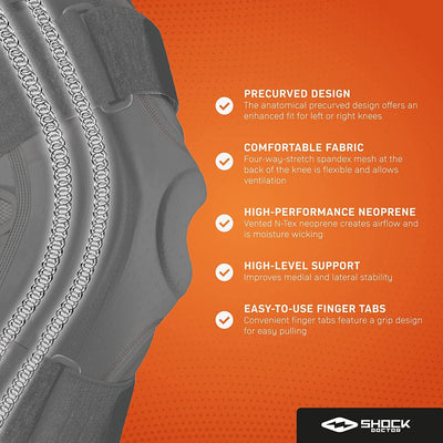 Shock Doctor Knee Stabilizer with Flexible Support Stays - Stabilizer Tech Facts