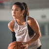 Lifestyle Shot of Female Basketball Player Wearing Shock Doctor Trash Talker Basketball Clear Mouthguard