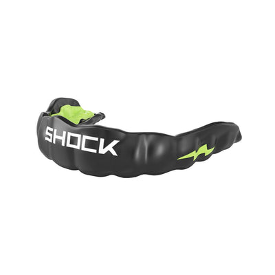 Shock Doctor MicroGel Mouthguard - Black/Shock Green - Front Angle View