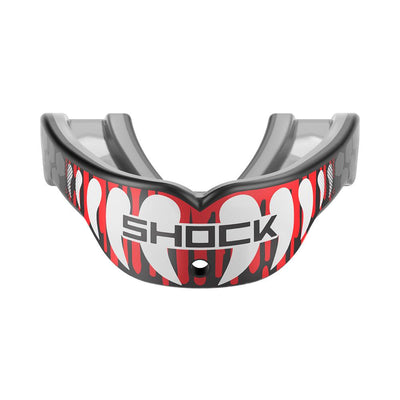 Shock Doctor Gel Max Power Print Mouthguard - Red Fang Drip - Front View