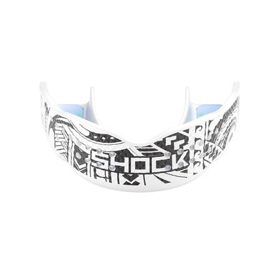 Shock Doctor Trash Talker White Tribal Mouthguard - Front Angle