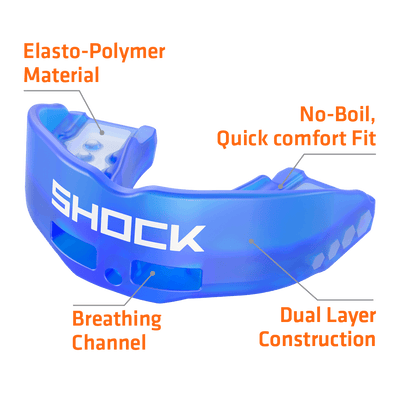Shock Doctor Insta-Fit Royal Blue Youth Mouthguard - Tech View