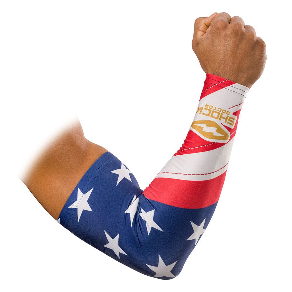 Stars & Stripes/Gold Showtime Compression Arm Sleeve