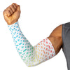 Shock Doctor White/Multi-Color Showtime Compression Arm Sleeve - On Model - Inner Arm Detail View
