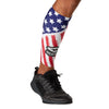 Shock Doctor Stars & Stripes Showtime Compression Calf Sleeves - Front of Calf View