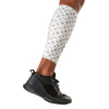 Shock Doctor White/Gold Lux Showtime Compression Calf Sleeves - Back of Calf View