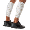 Shock Doctor White/Gold Lux Showtime Compression Calf Sleeves - Back of Calf View Detail View