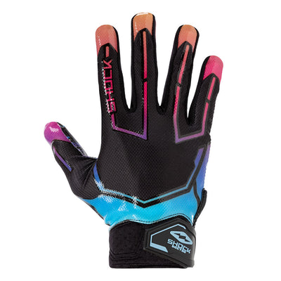 Shock Doctor Tie-Dye Showtime Football Receiver Gloves - Back of Glove/Hand