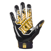 Shock Doctor Black/Gold King Showtime Football Receiver Gloves - Inside of Glove - Printed C-Tack® Detail