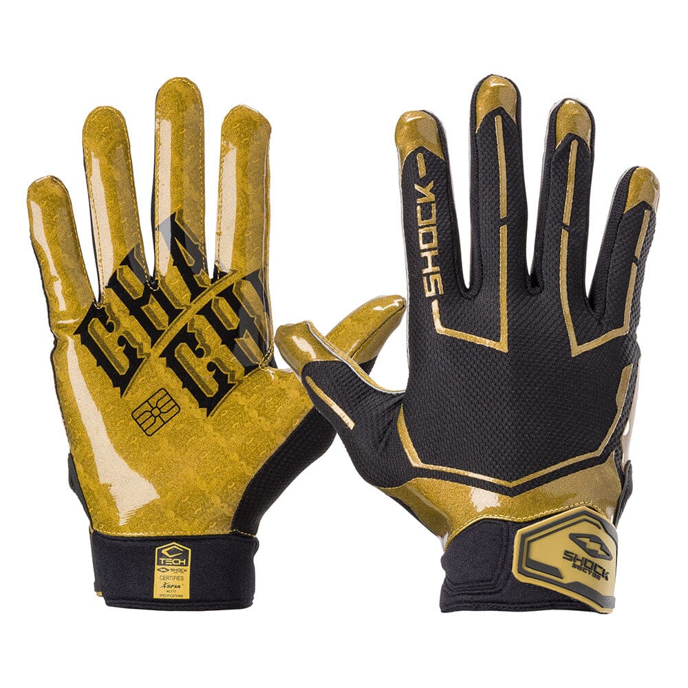 Black/Gold ChaChing Showtime Receiver Gloves