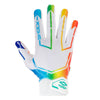 Shock Doctor White/Multi Color Lux Showtime Football Receiver Gloves - Inside of Glove - C-Tack