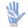 Shock Doctor White/Columbia Blue Stitch Showtime Football Receiver Gloves - Inside of Glove - Printed C-Tack® Detail