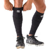 Shock Doctor Showtime Scrunch Leg Sleeves - Black - On Model - Fitting Leg Sleeve Over Calf