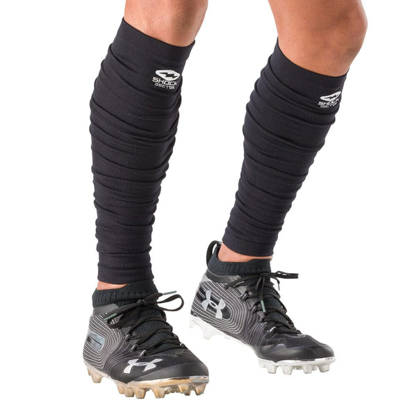 Showtime Football Scrunch Leg Sleeves Black Shock Doctor
