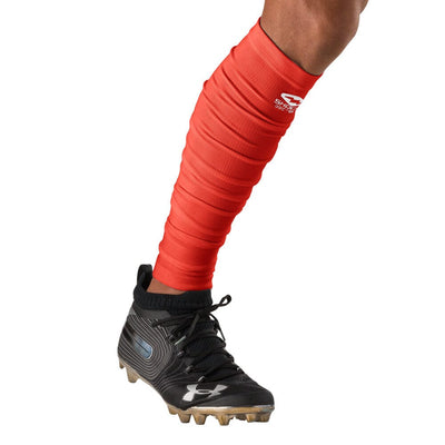 Shock Doctor Showtime Scrunch Leg Sleeves - Red - Single Leg - Front View