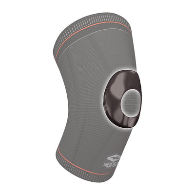 Shock Doctor Ultra Knit Knee Support w/ Full Patella Gel & Stays - Detail Shot of Gel Stay