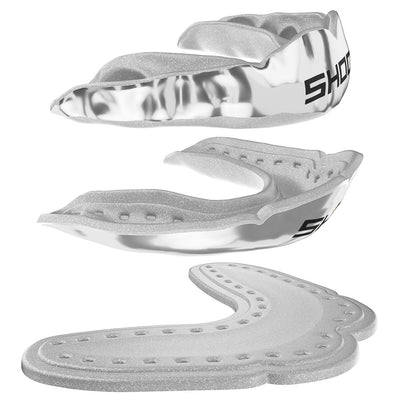 Shock Doctor MicroFit Silver Chrome Mouthguard - Molding Steps