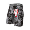 Youth-Boys Black Camo Core Compression Short with Protective Bio-Flex Athletic Cup - Front View