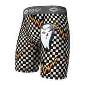 Adult Checker Core Compression Short with Protective Bio-Flex Athletic Cup - Front View