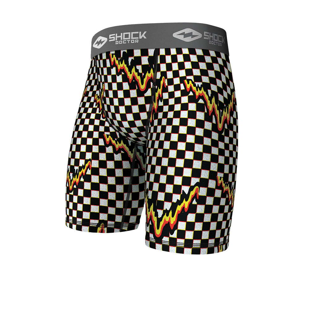 Checker Core Compression Short with Cup Pocket