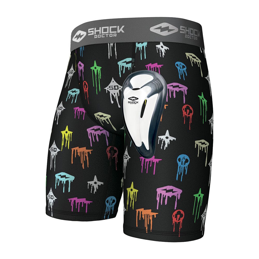 Shock Doctor Compression Shorts with Protective Bio-Flex Cup