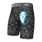 Teen Paisley Core Compression Short with Protective Bio-Flex Athletic Cup - Front View