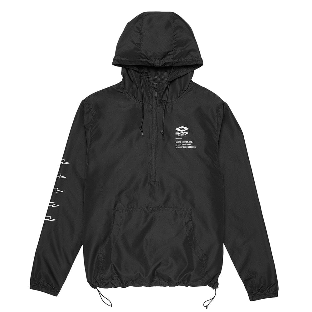 Shock Doctor Windbreaker Jacket - Black - Front View