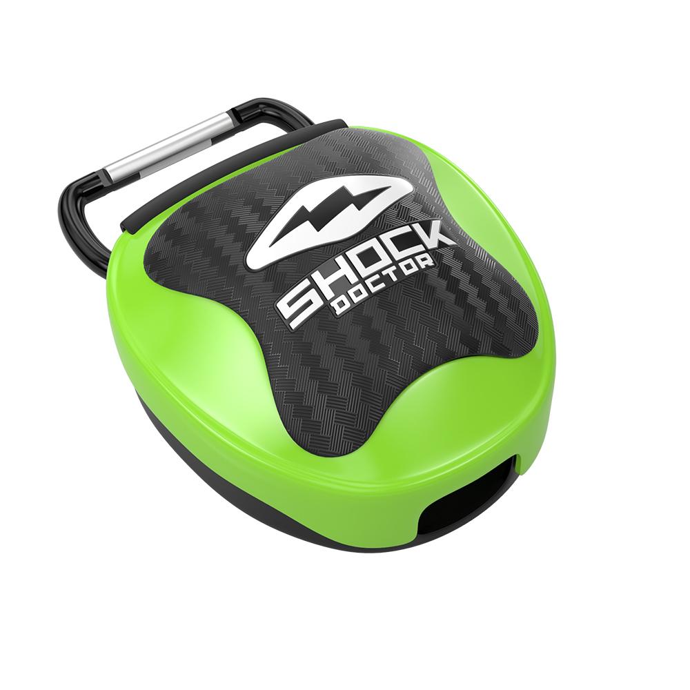 Shock Doctor Protective Mouthguard Case - Shock Green - Front View