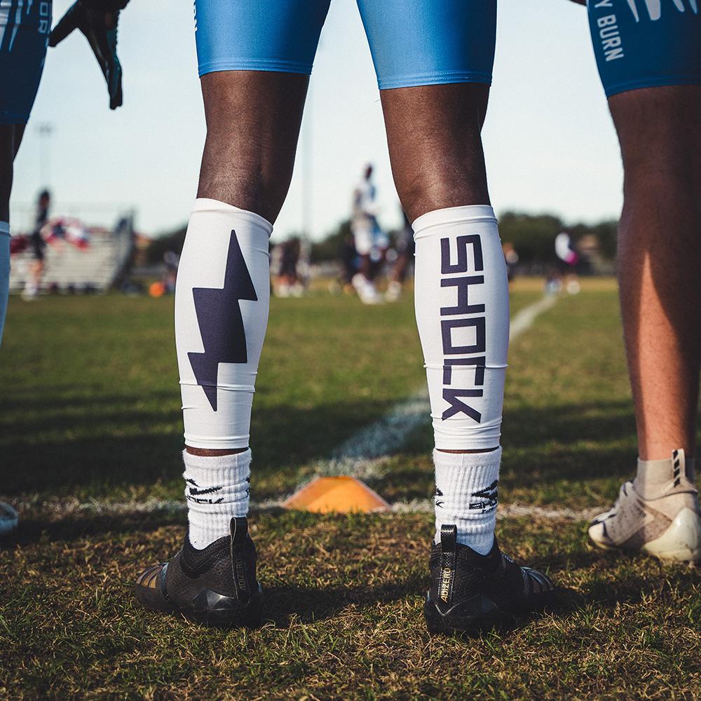 White Compression Calf Sleeves