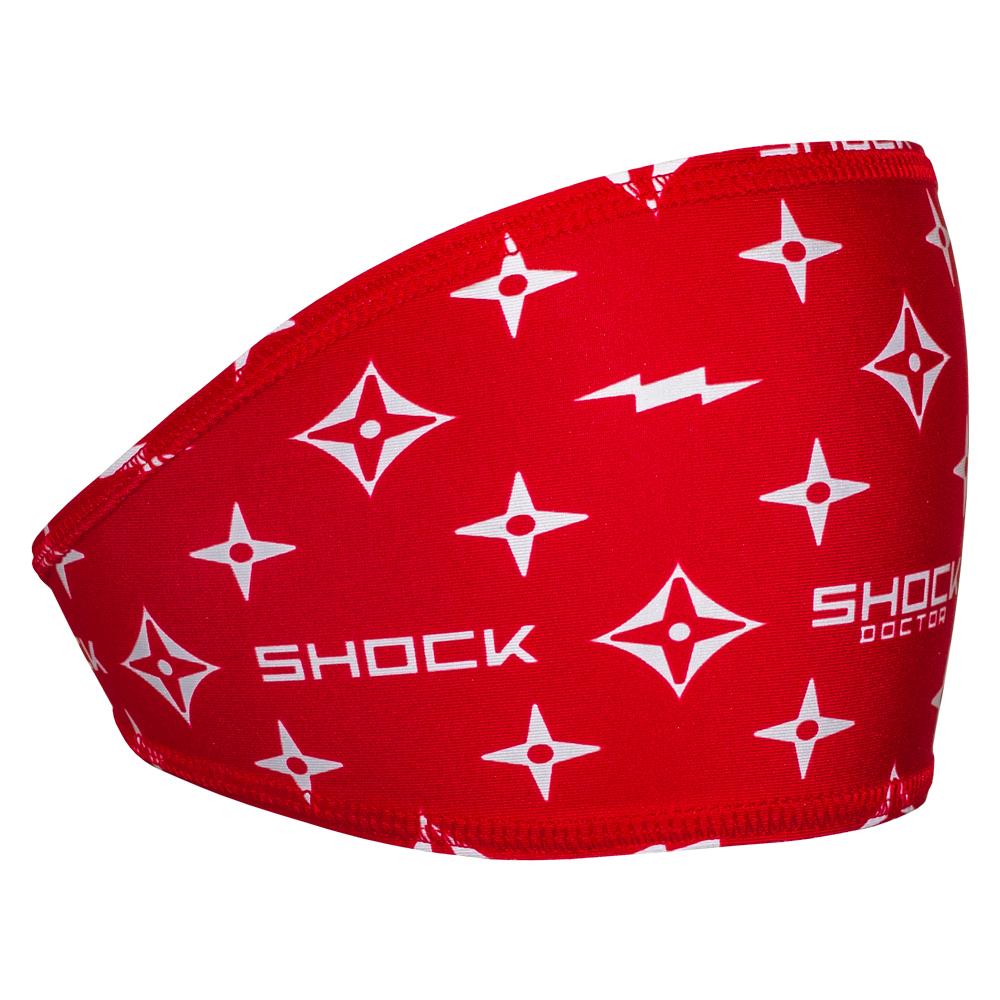 Shock Doctor SHOCK Repeat Red Head Band - Three Quarter View