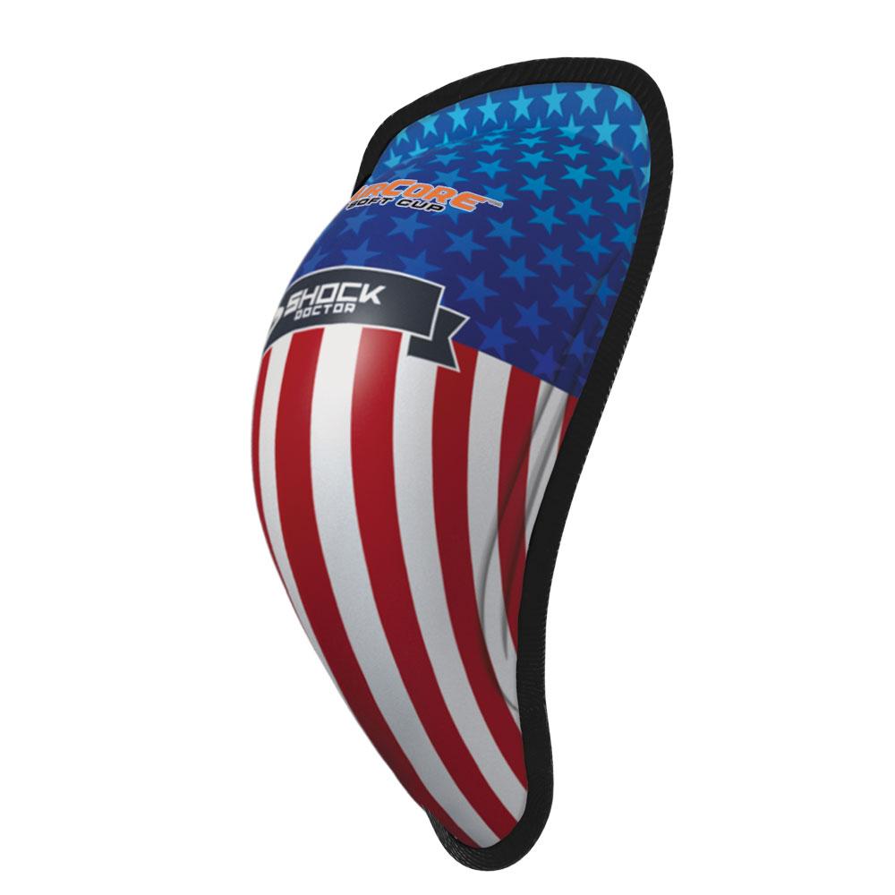 AirCore™ Protective Soft Athletic Cup - USA Flag - Front View