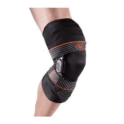 Shock Doctor Hinged Bio-Logix™ Knee Brace - Front Angle View with Sleeve