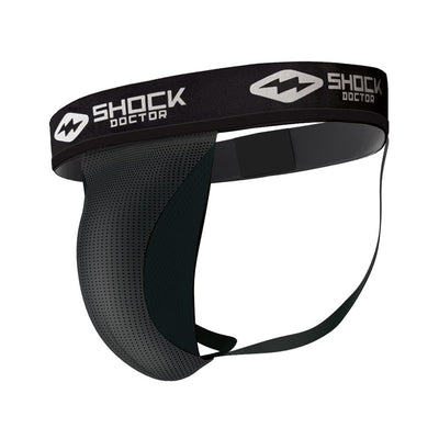Shock Doctor Core Athletic Supporter-Jock w/ Cup Pocket - Black - Front Angle