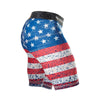 Adult American Flag Core Compression Short with Bio-Flex Cup - Side View