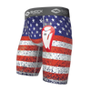 Youth Boys American Flag Core Compression Short with Bio-Flex Cup - Front View