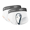Shock Doctor Core 2-Pack Adult Brief w/ Bio-Flex Athletic Cup - White