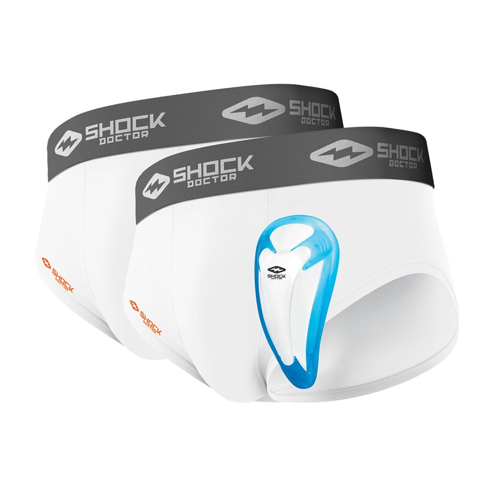 Shock Doctor Core: 2 Boxer A Compressione Con Coppa Bio-Flex Inclusa, Per Uomo E Ragazzo