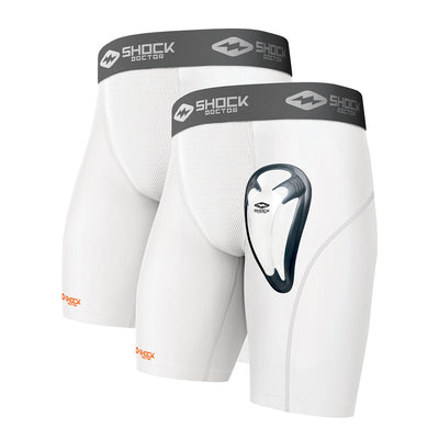 Shock Doctor 2-Pack Core Compression Short with Bio-Flex Cup (Adult Size)