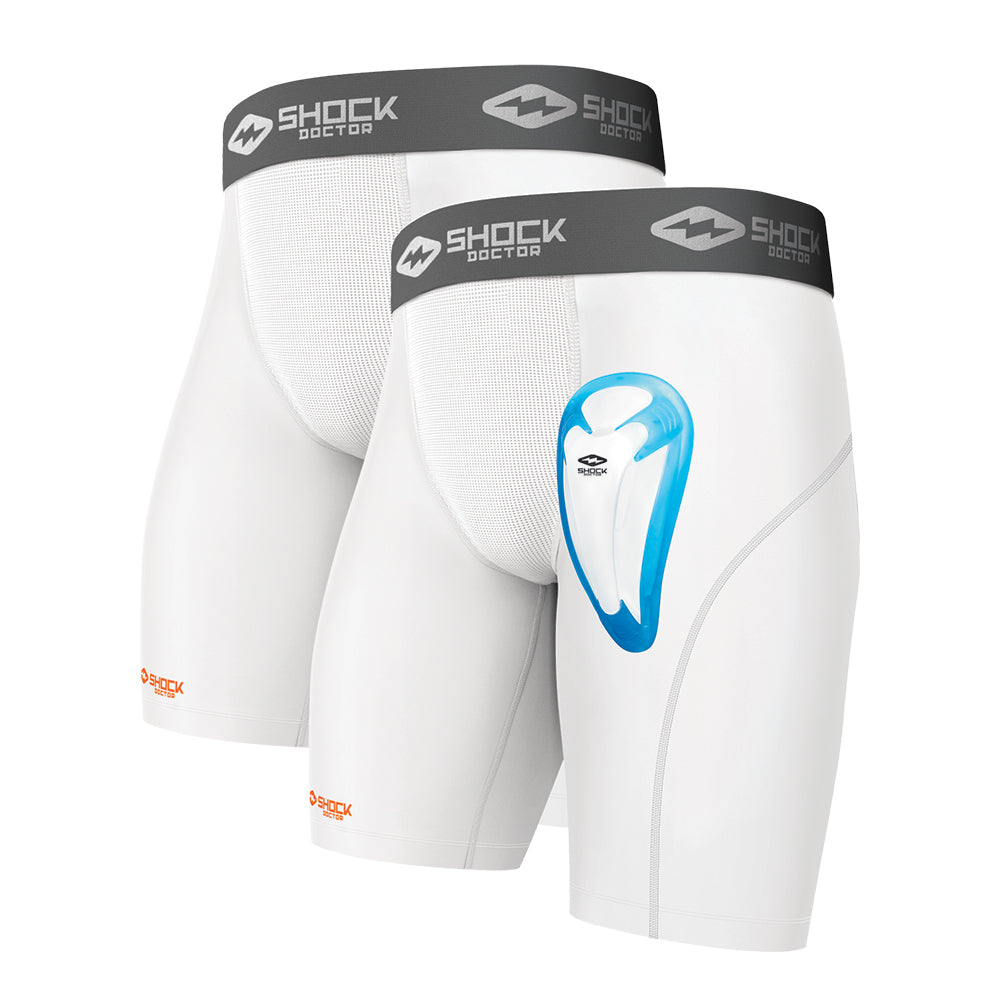 SHOCK DOCTOR パワースライディングショーツ ShockSkin LAX Impact Shorts w/ Ultra Carbon Flex Cup | Shock