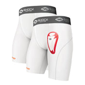 Shock Doctor 2-Pack Core Compression Short with Bio-Flex Cup (Boy's Size)