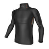 Shock Doctor Ultra Compression Hockey Long Sleeve Shirt With Integrated Neck Guard - Black/Grey - Front of Shirt