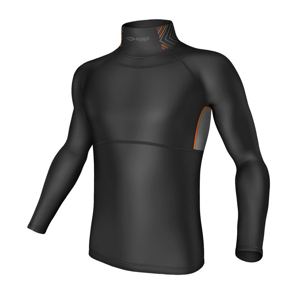 Ultra Compression Hockey Long Sleeve Shirt With Integrated Neck Guard