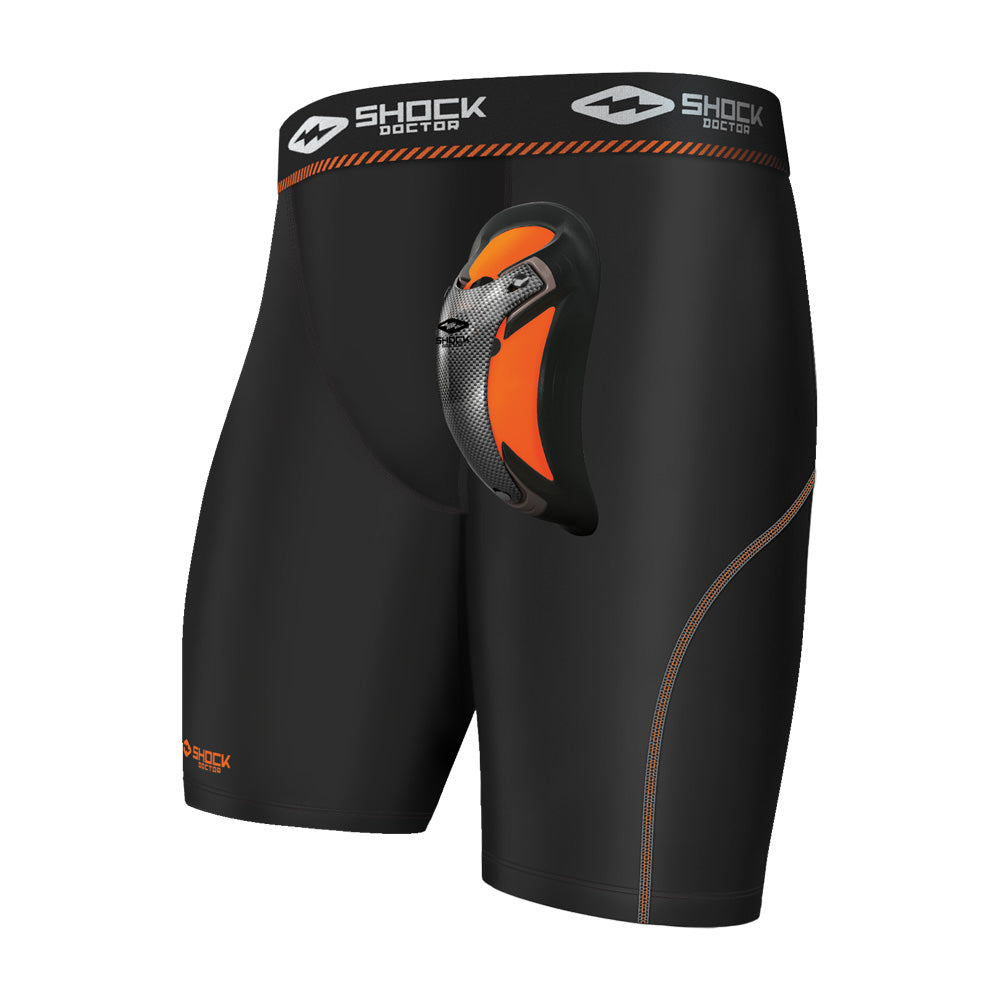 Shock Doctor Ultra Pro Compression Short w/Ultra Cup - Black - Front View