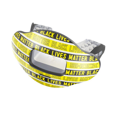 Shock Doctor Black Lives Matter Max AirFlow Football Mouthguard - Yellow/Black