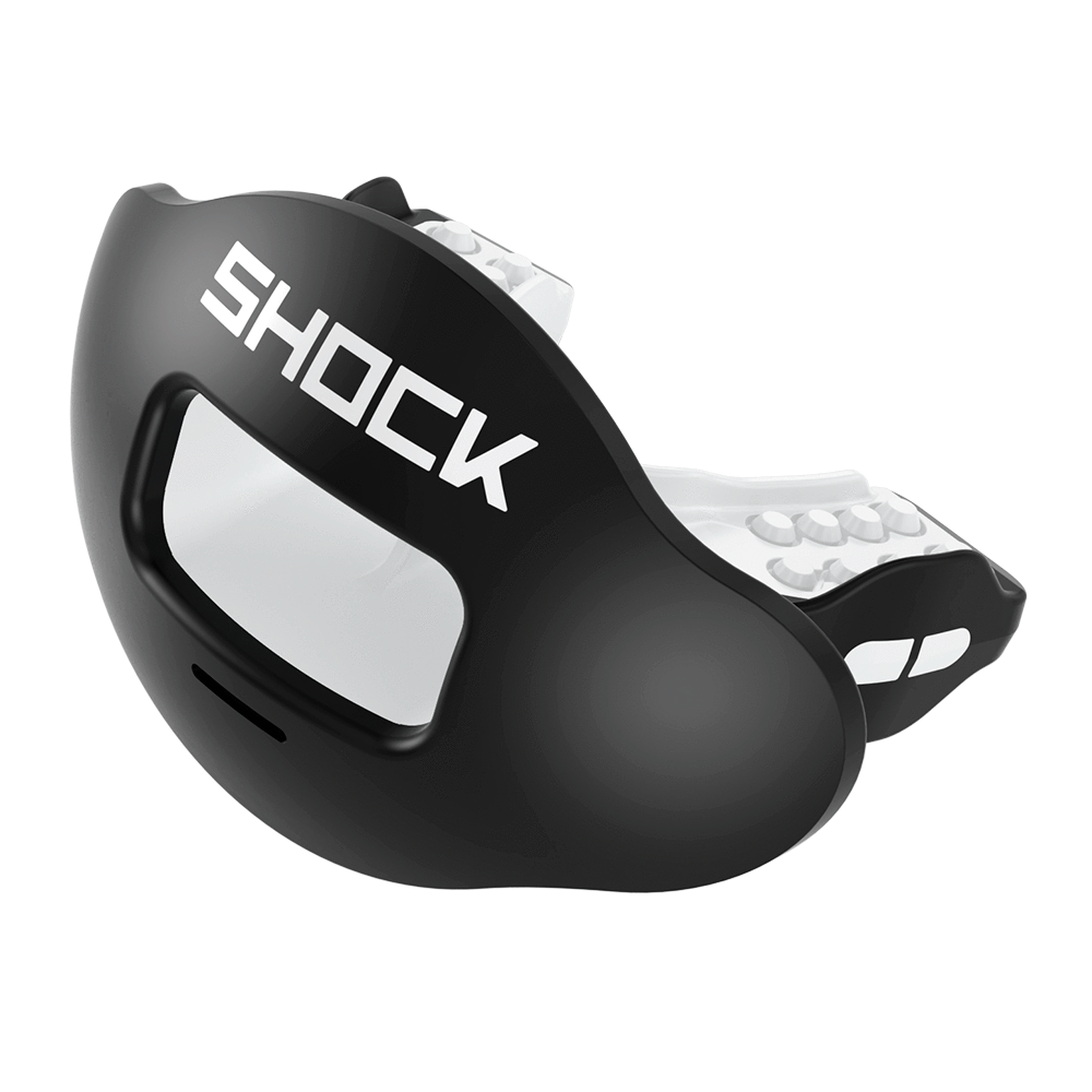 Shock Doctor Max AirFlow Football Mouthguard - Black - Front View