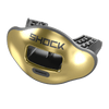 Shock Doctor Chrome Solid Max AirFlow Football Mouthguard - Gold - Front View