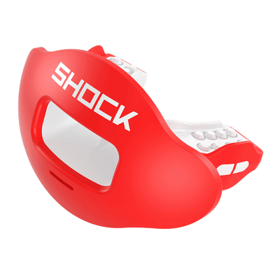 Shock Doctor Max AirFlow Football Mouthguard - Red/White - Front View
