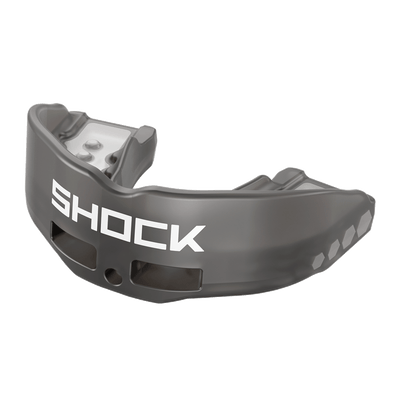 Shock Doctor Insta-Fit Youth Black Mouthguard - Front Angle View