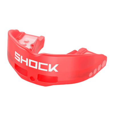 Shock Doctor Insta-Fit Red Youth Mouthguard - Front Angle View